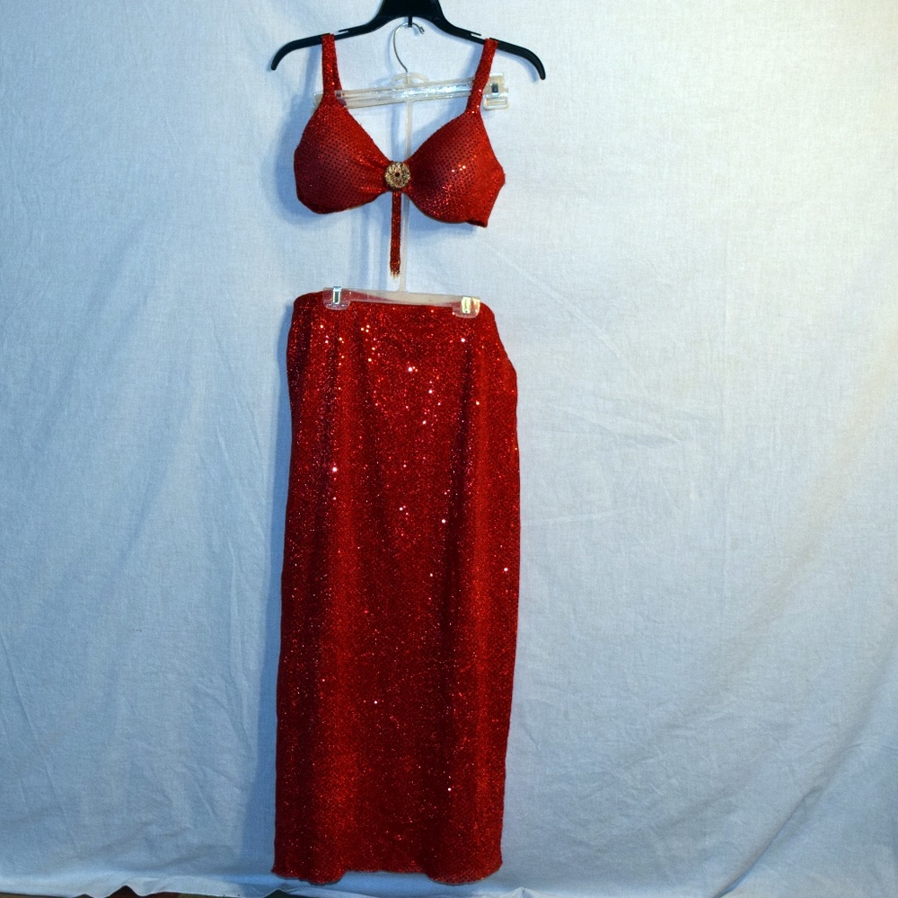 Red Belly Dance costume project